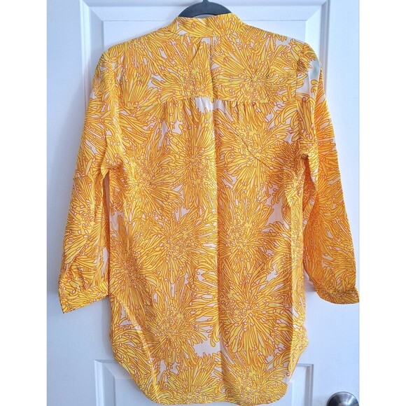Amanda Uprichard Sunflower Silk Blouse Size Small - Picture 2 of 8